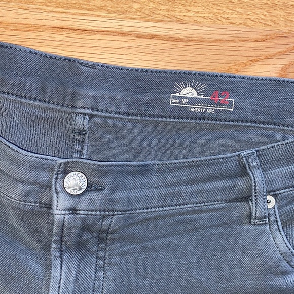 Faherty Stretch Terry 5-Pocket Pants - Slate - Picture 3 of 5